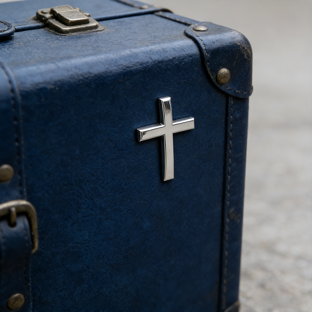 Christian 3D Metal Cross Car Emblem Sticker