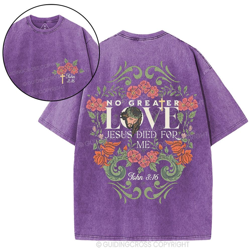 No Greater Love Christian Washed T-Shirt