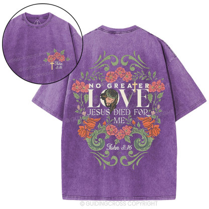 No Greater Love Christian Washed T-Shirt