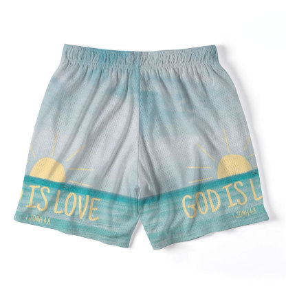God Is Love Christian Mesh Shorts