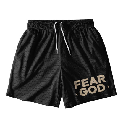 Fear God Black Christian Mesh Shorts