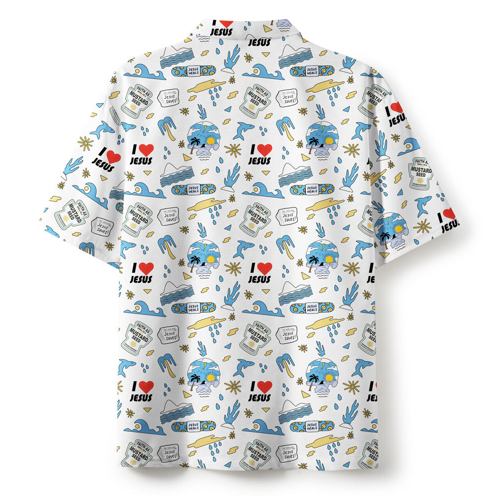  Faith As Small As A Mustard Seed White Christian Hawaiian Shirt