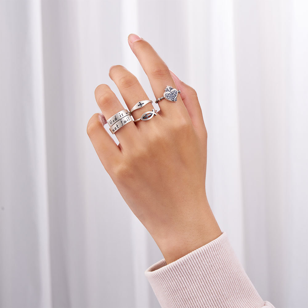 Cross Christian 925 Sterling Silver Ring