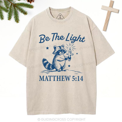 Be The Light Christian Washed T-Shirt