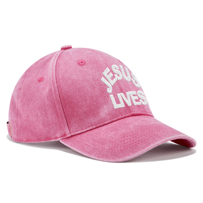 Jesus Lives Christian Washed Hat