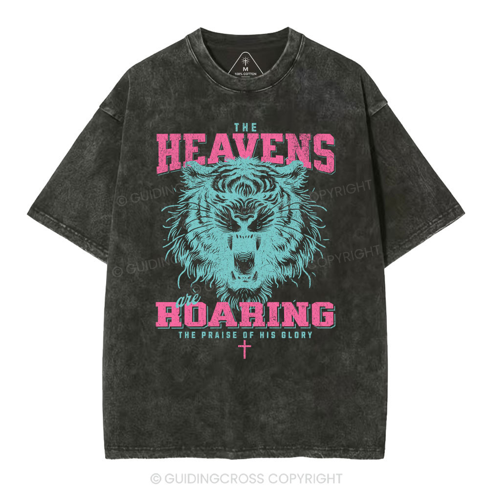 The Heavens Are Roaring Christian Washed T-Shirt