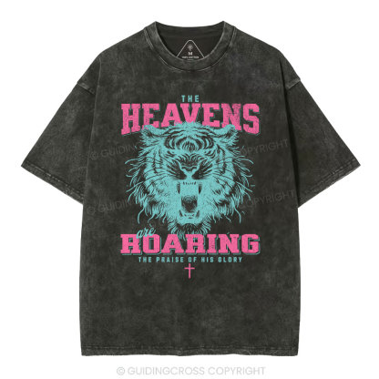 The Heavens Are Roaring Christian Washed T-Shirt
