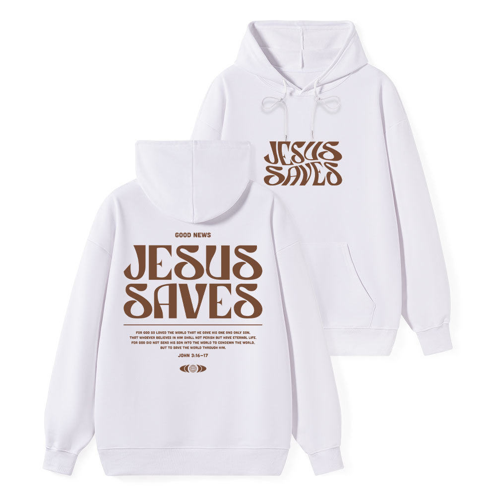 Jesus Saves Classic Christian Hoodie