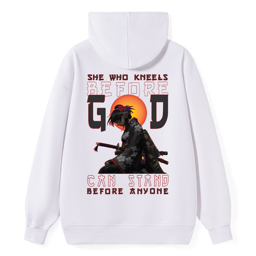 She Who Kneels Before God Classic Christian Hoodie