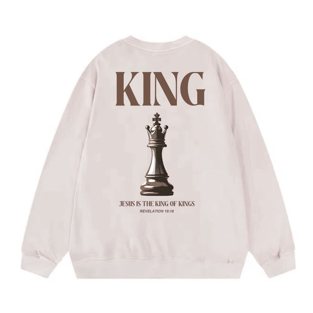 Jesus Is The King Of Kings Christian Washed Sweatshirt