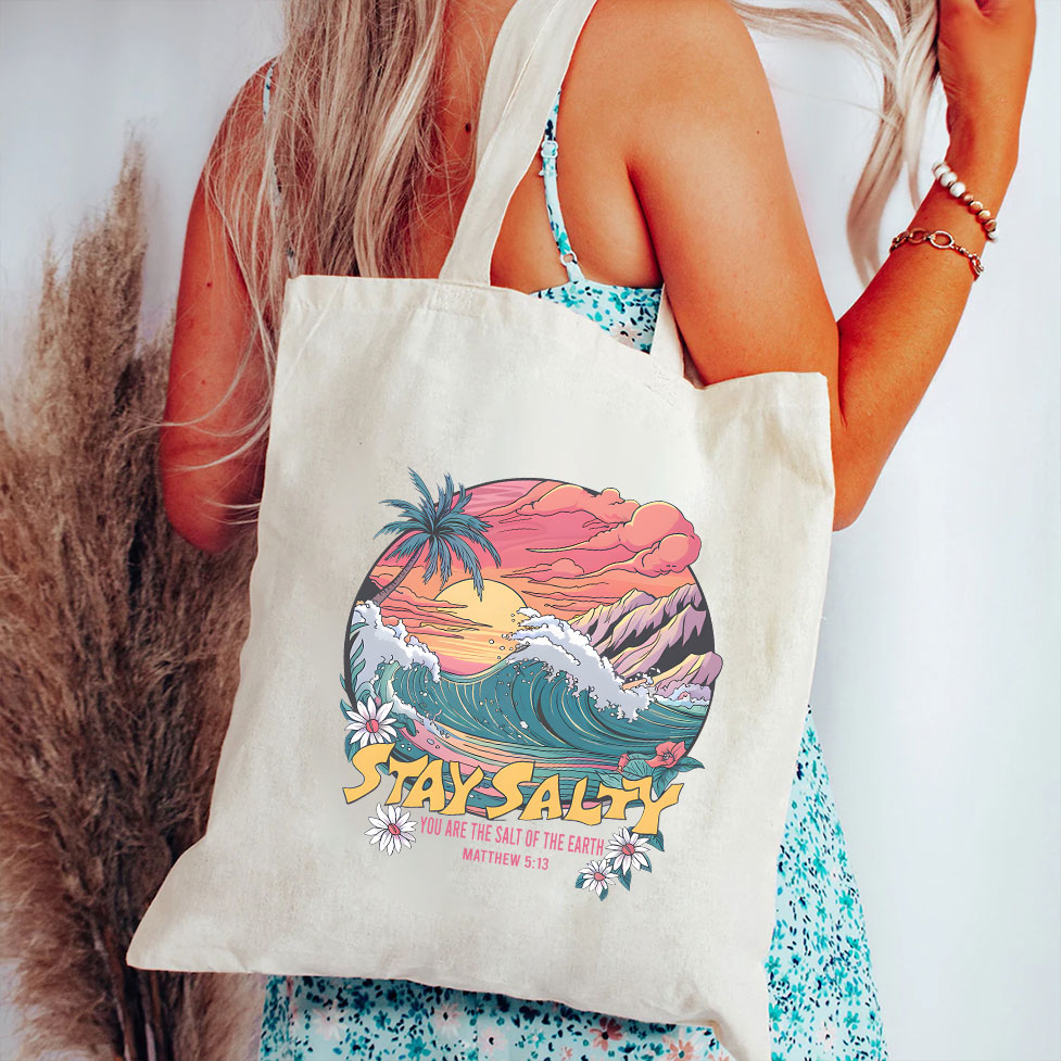Stay Salty Canvas Tote Bag