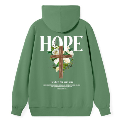He Died For Our Sins Classic Christian Hoodie