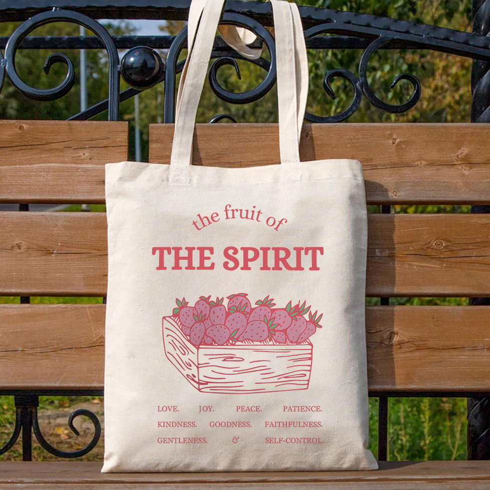 The Fruit Of The Spirit Christian Canvas Tote Bag