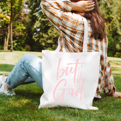 There Is No Way But God Made A Way Christian Canvas Tote Bag