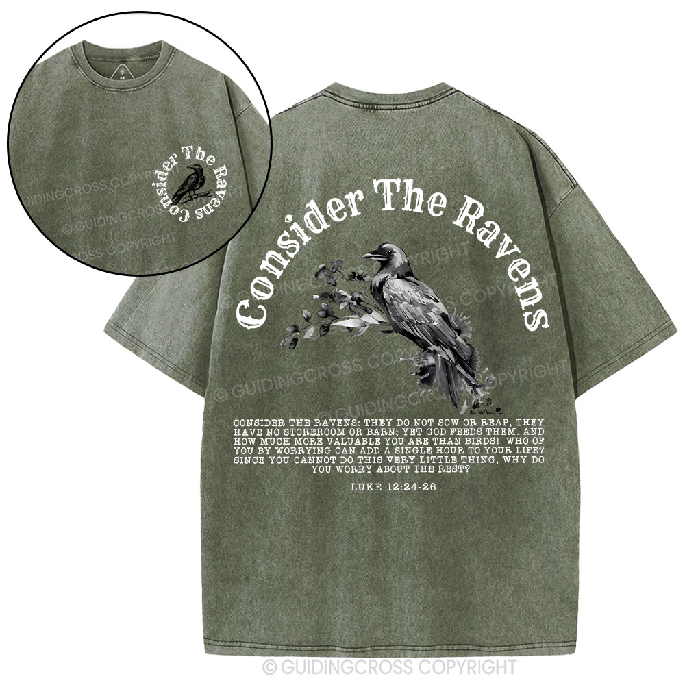 Consider The Ravens Christian Washed T-Shirt