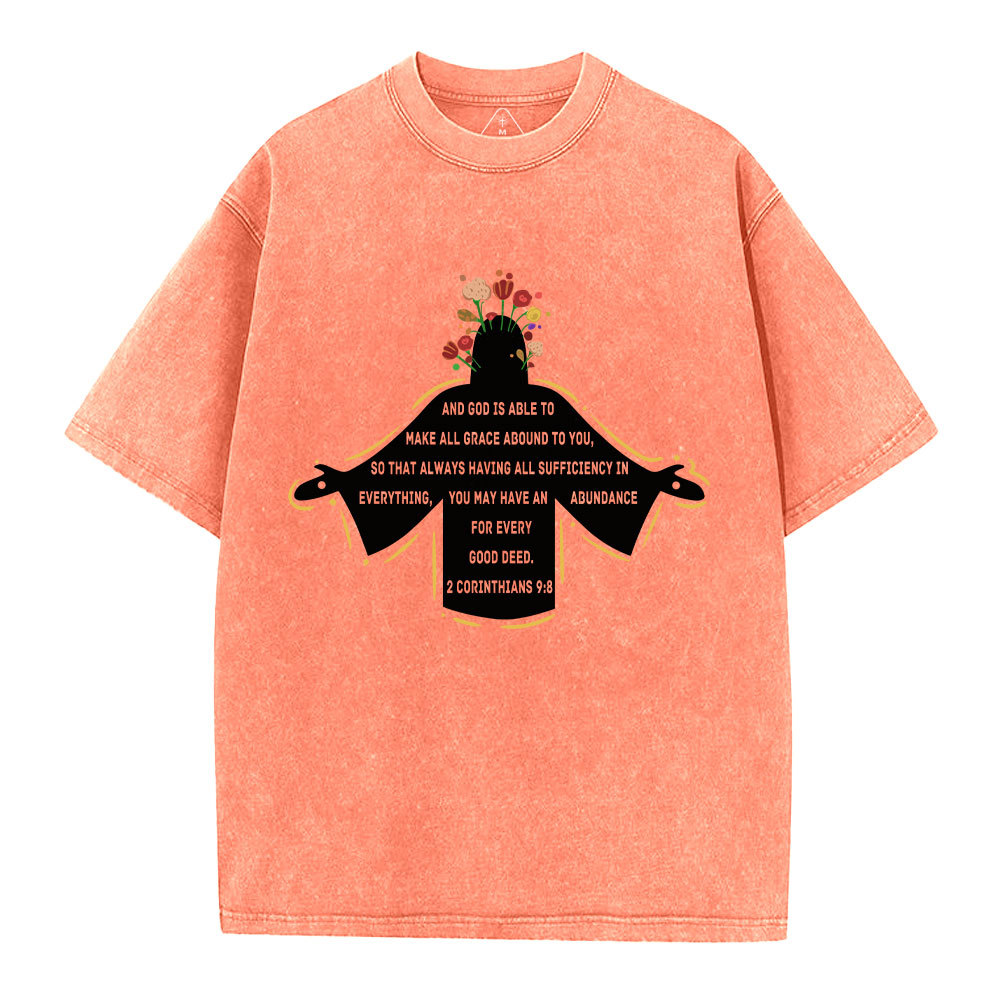 God Is Able To Make Grace Christian Washed T-Shirt