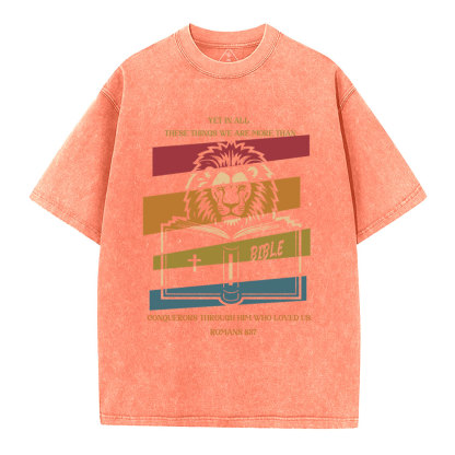 We Are More Than Couqurors Christian Washed T-Shirt