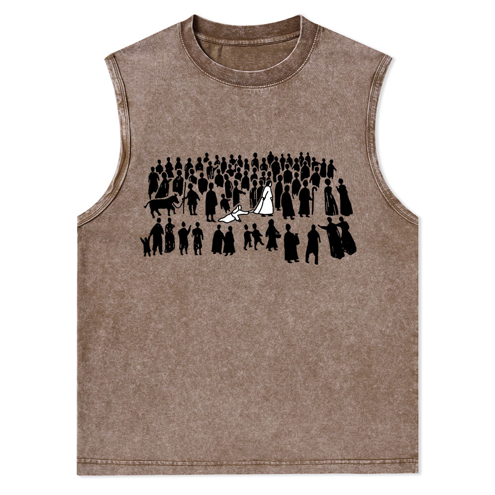 By His Wounds Christian Washed sleeveless Tee