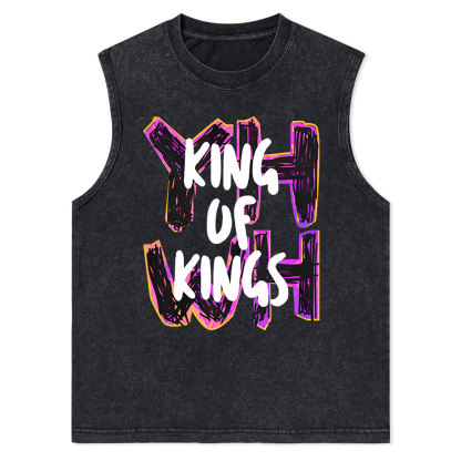 King Of Kings Christian Washed sleeveless Tee