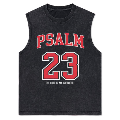Psalm 23 Christian Washed sleeveless Tee