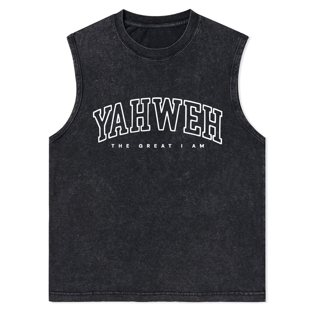 YAHWEH Christian Washed sleeveless Tee