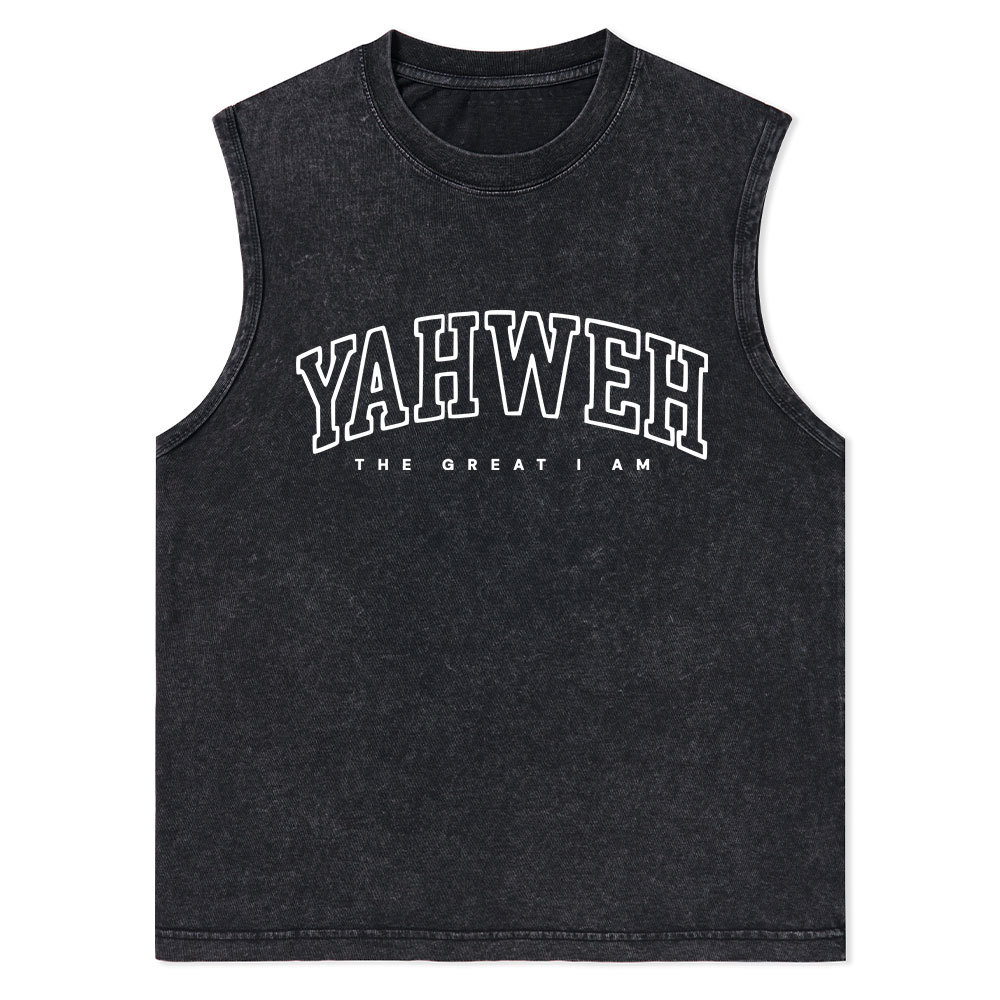 YAHWEH Christian Washed sleeveless Tee