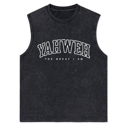 YAHWEH Christian Washed sleeveless Tee