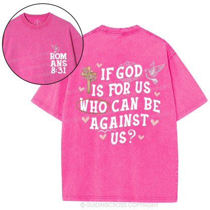 If God Is For Us Christian Washed T-Shirt