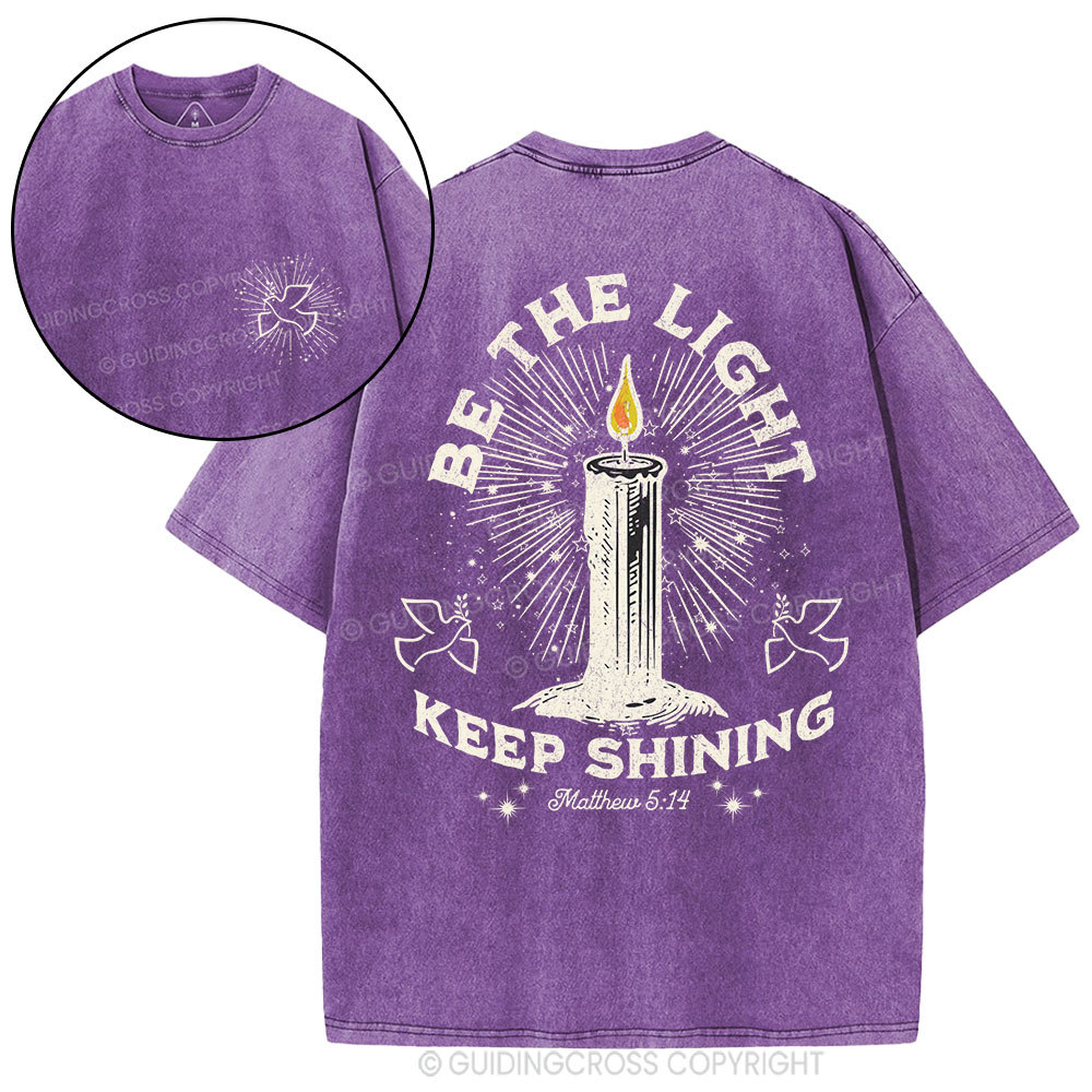Be The Light Christian Washed T-Shirt
