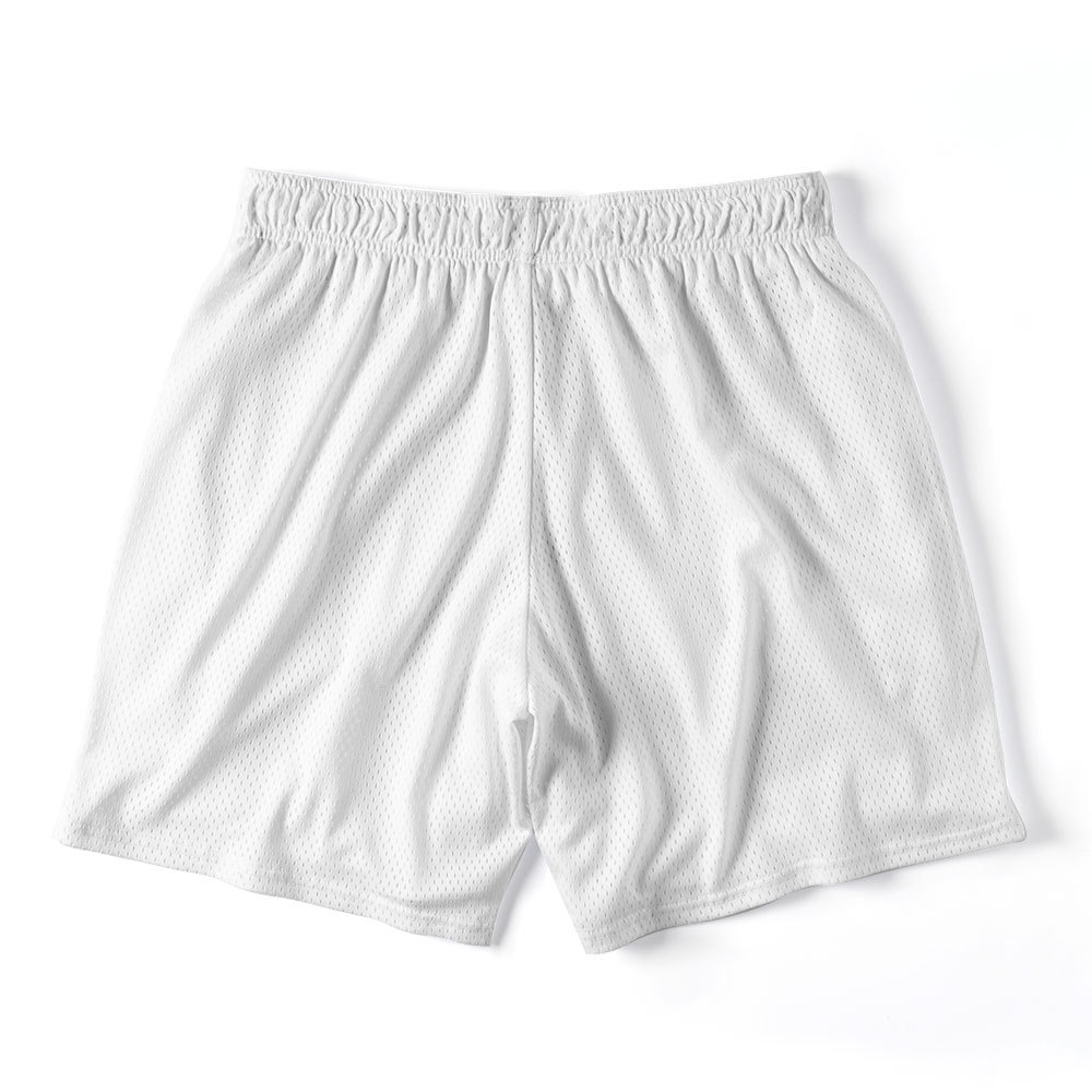 Blessed White Christian Mesh Shorts
