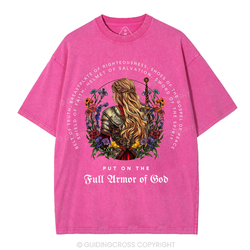 Put On The Full Armor Of God Christian Washed T-Shirt