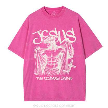 Jesus The Ultimate Gains Christian Washed T-Shirt