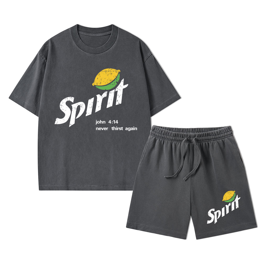 Spirit Christian Washed T-Shirt & Shorts