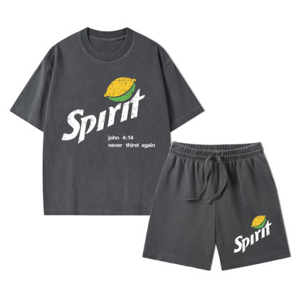 Spirit Christian Washed T-Shirt & Shorts