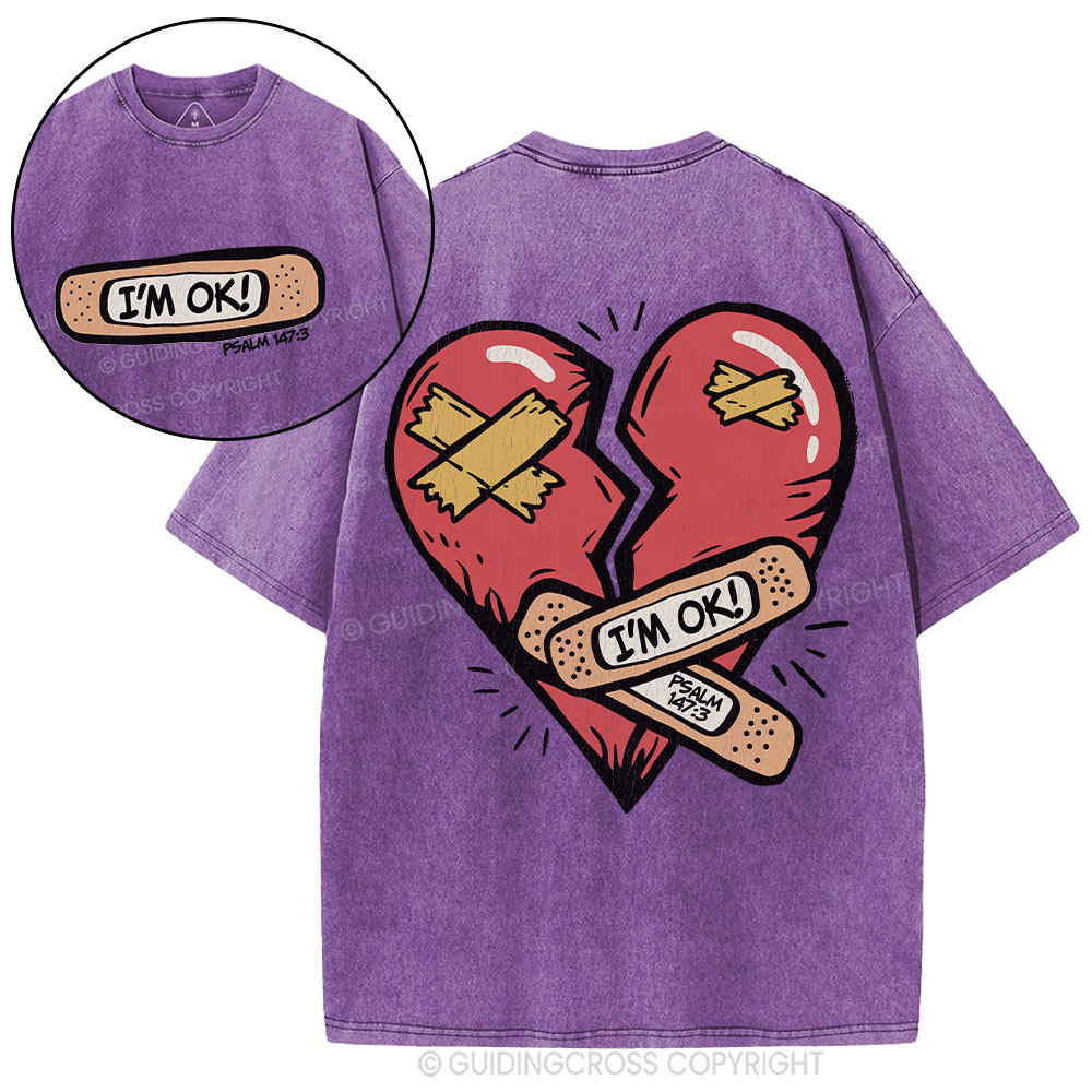 I'm OK christian Washed T-Shirt
