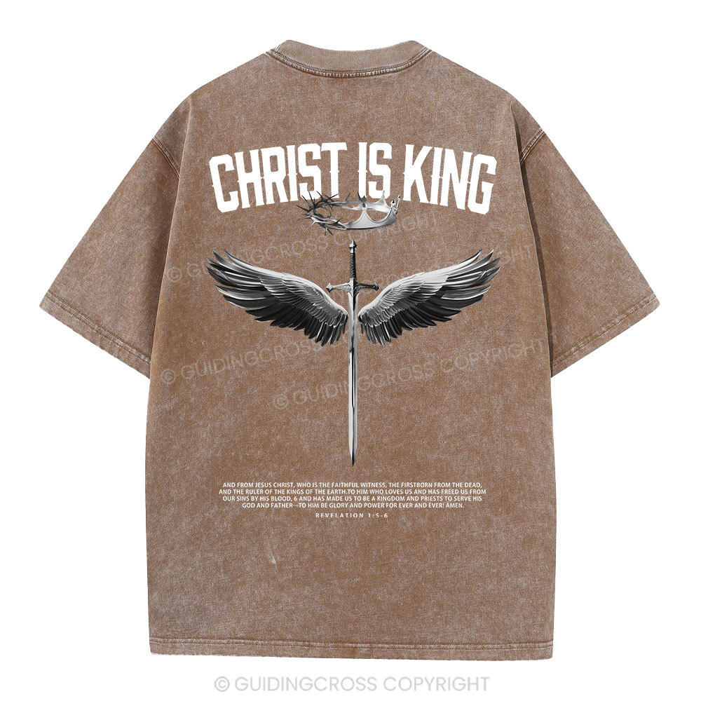 Christ Is King Christian Washed T-Shirt