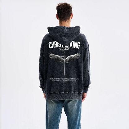 Christ Is King Christian Washed Hoodie