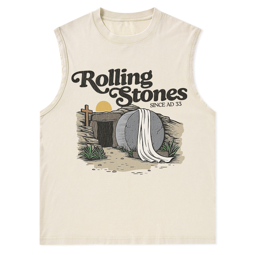 Rolling Stone Christian Washed sleeveless Tee