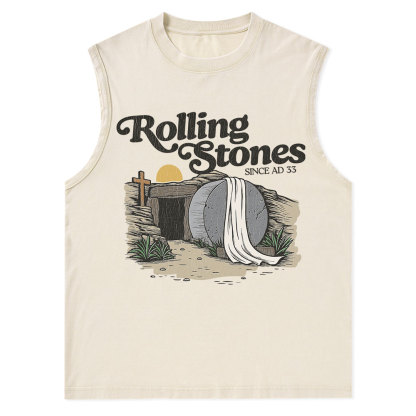 Rolling Stone Christian Washed sleeveless Tee