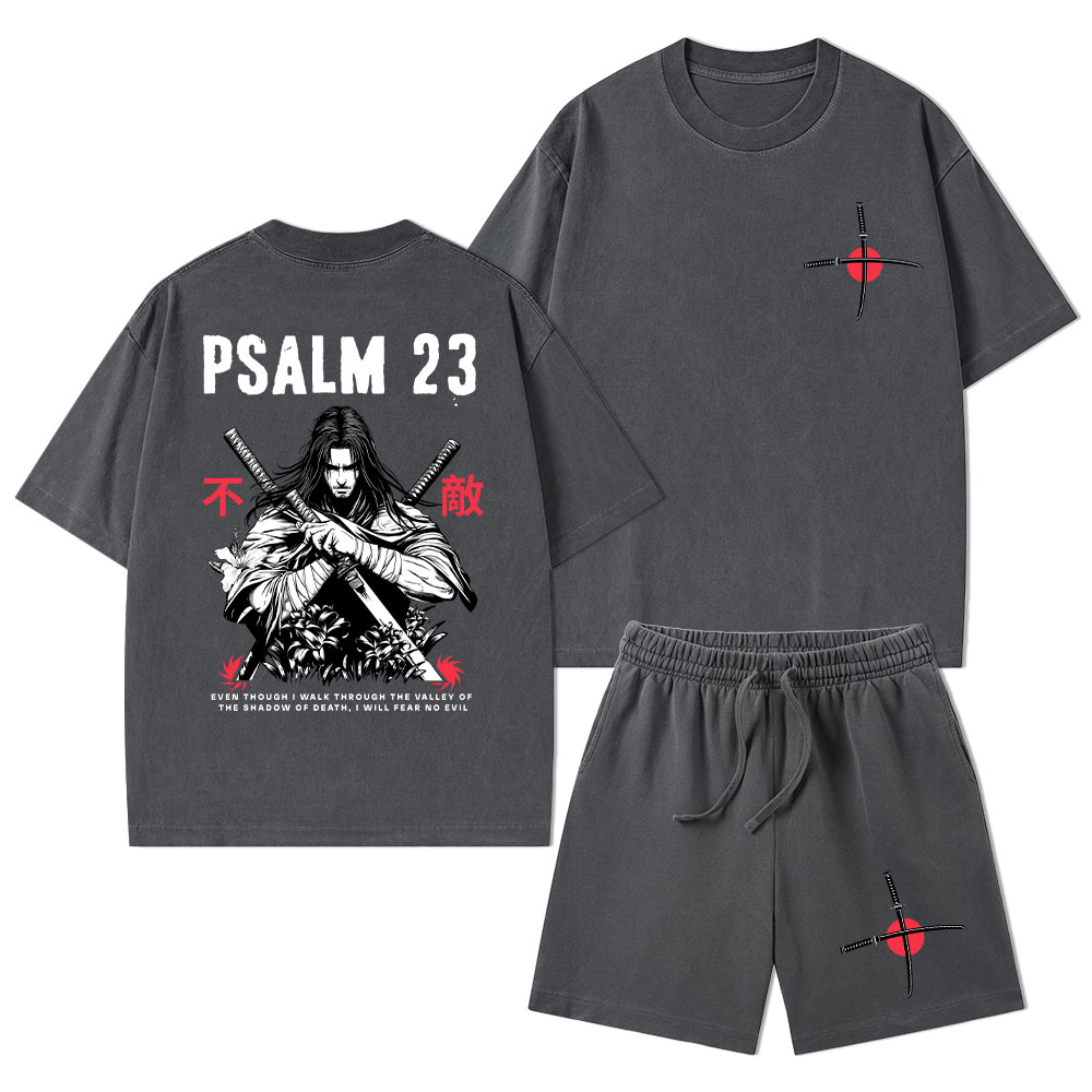 Aesthetic Mens Christian Washed T-Shirt & Shorts
