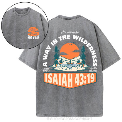 A Way In The Wilderness Christian Washed T-Shirt