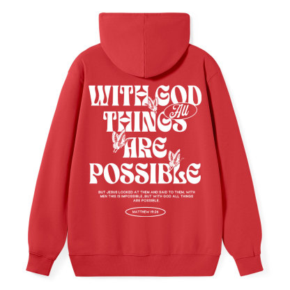 With God All Things Are Possible Classic Christian Hoodie