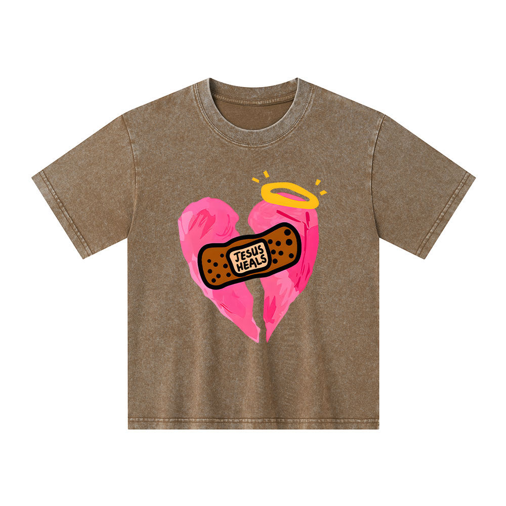 Jesus Heals Kid Washed T-Shirt