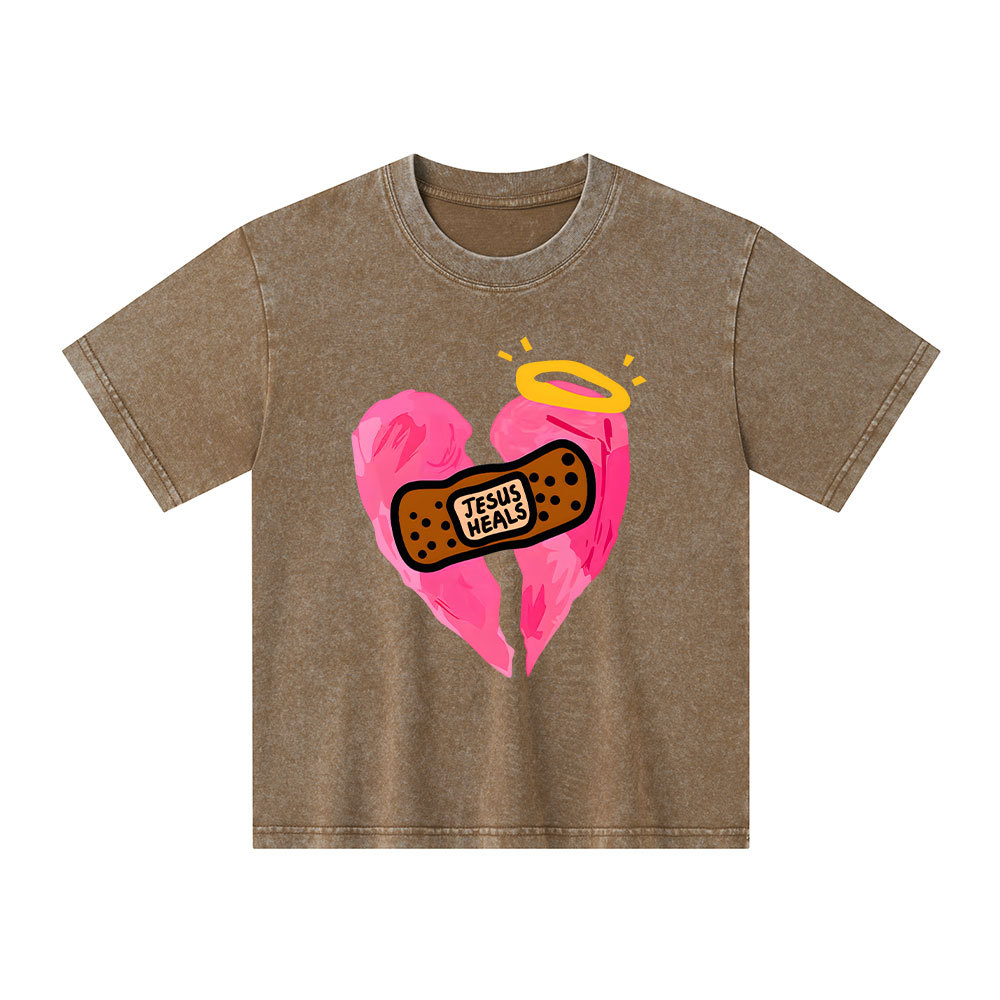 Jesus Heals Kid Washed T-Shirt