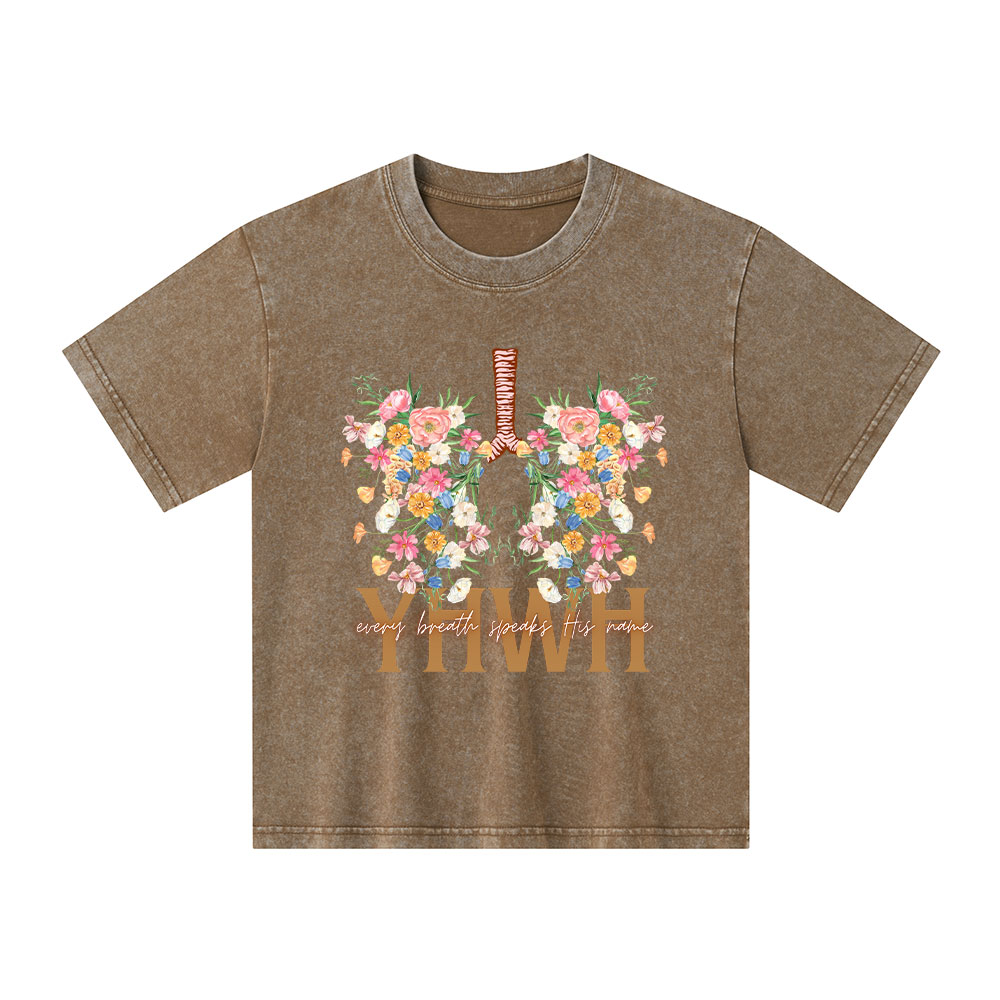 YHWH Floral Kid Washed T-Shirt