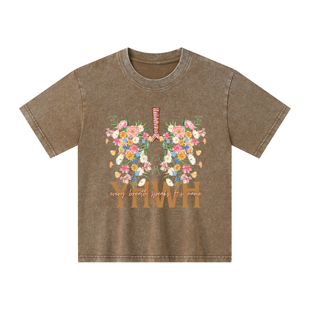 YHWH Floral Kid Washed T-Shirt
