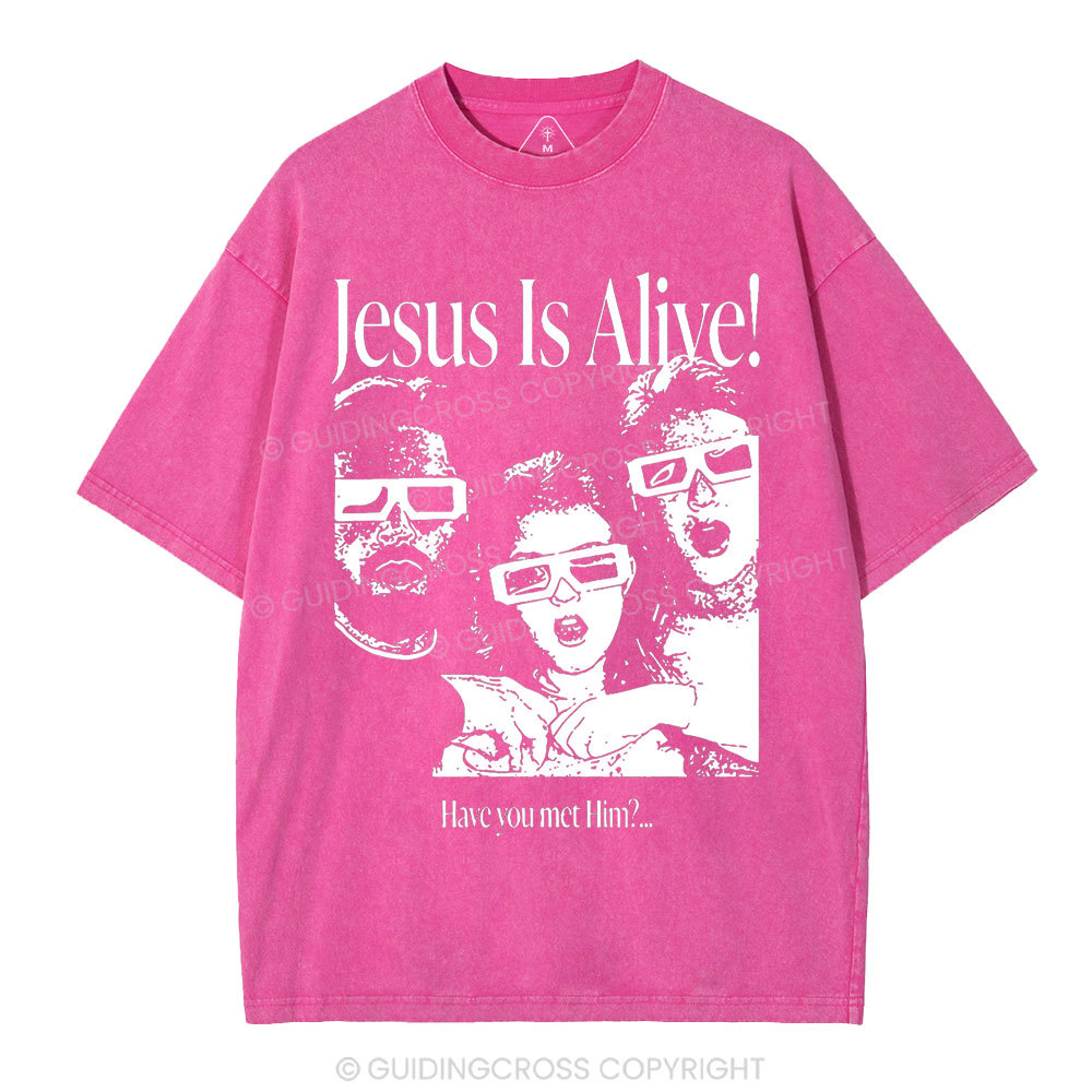 Jesus Is Alive Christian Washed T-Shirt