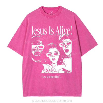 Jesus Is Alive Christian Washed T-Shirt