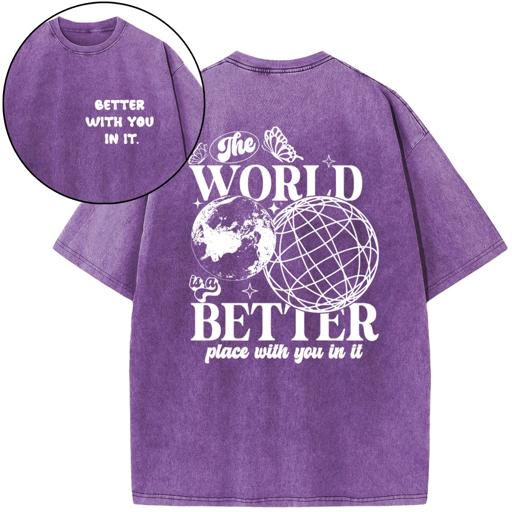 Better With You In It Christian Washed T-Shirt