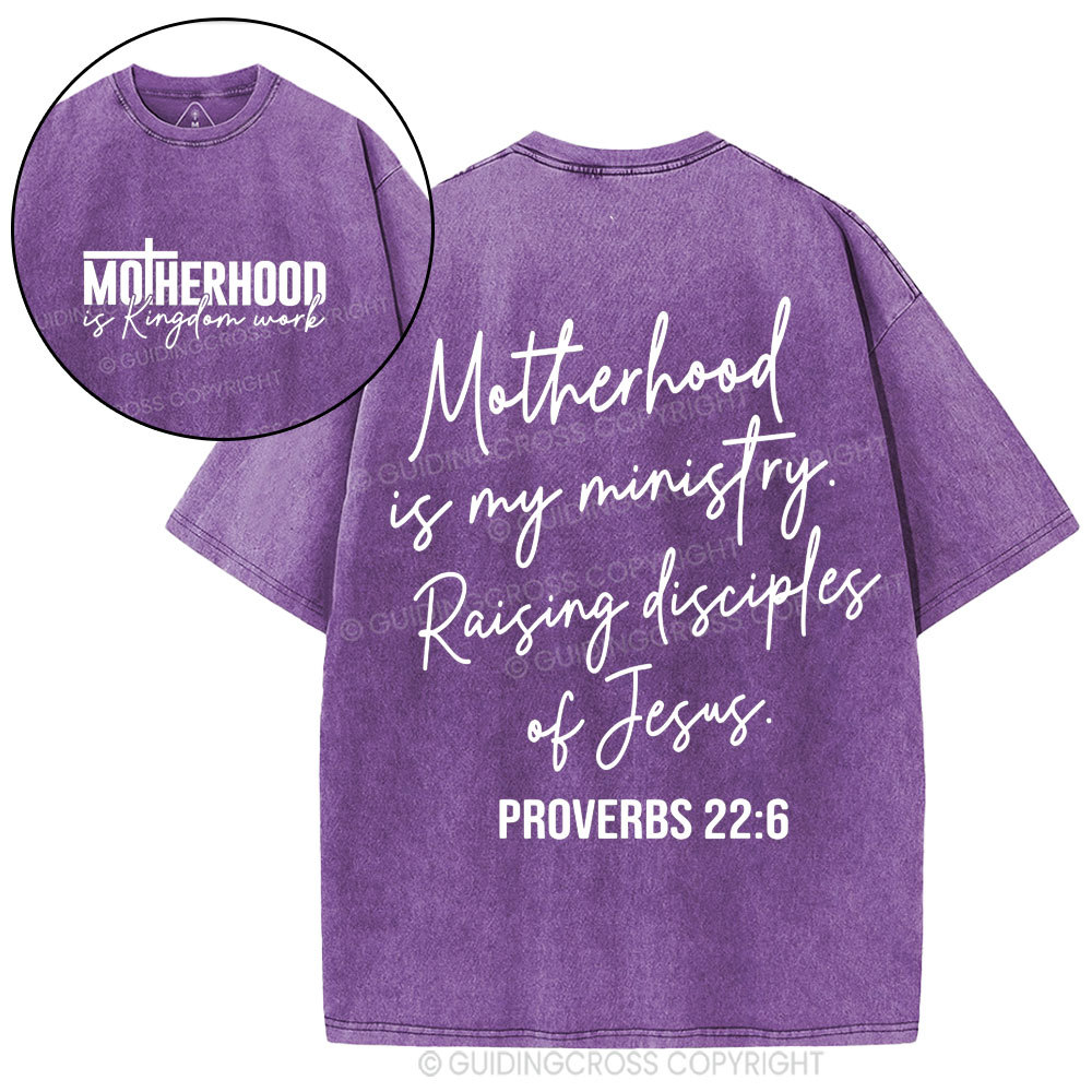 Motherhood Is My Ministry Christian Washed T-Shirt